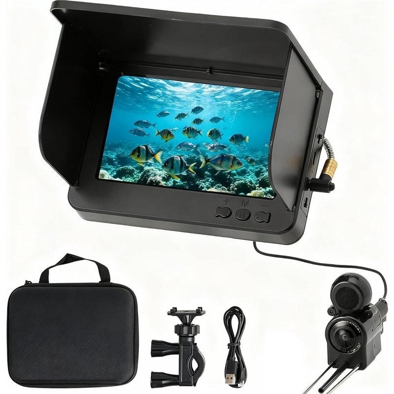 Fish Finder Portable - AA90-US-Stecker Unterwasser-Fischfinder-Kamera: 220 ° Weitwinkelobjektiv/Tragbarer Fischfinder
