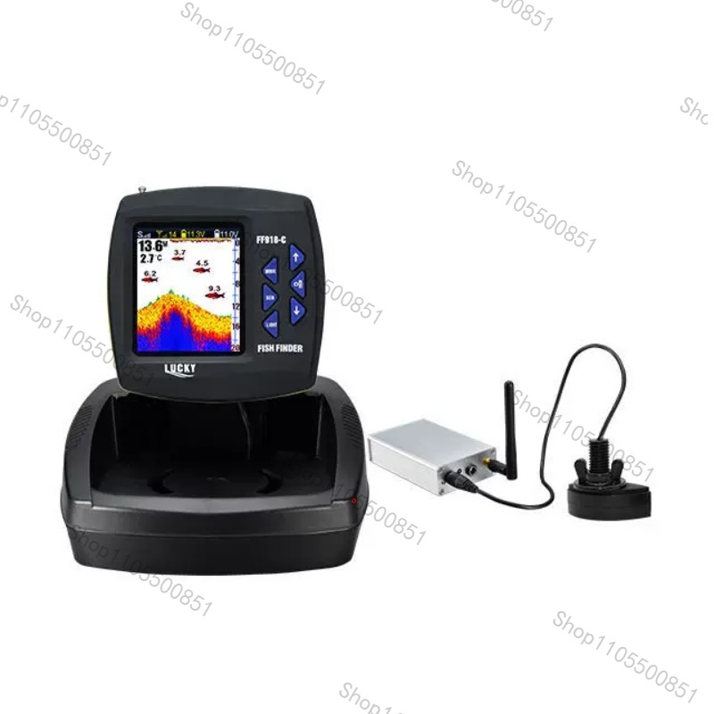Fishing Depth Finder - FF918-CWL Ferngesteuertes Köderboot mit Fischfinder, 3,5-Zoll-LCD,